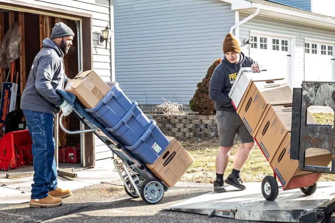 Local movers loading a truck