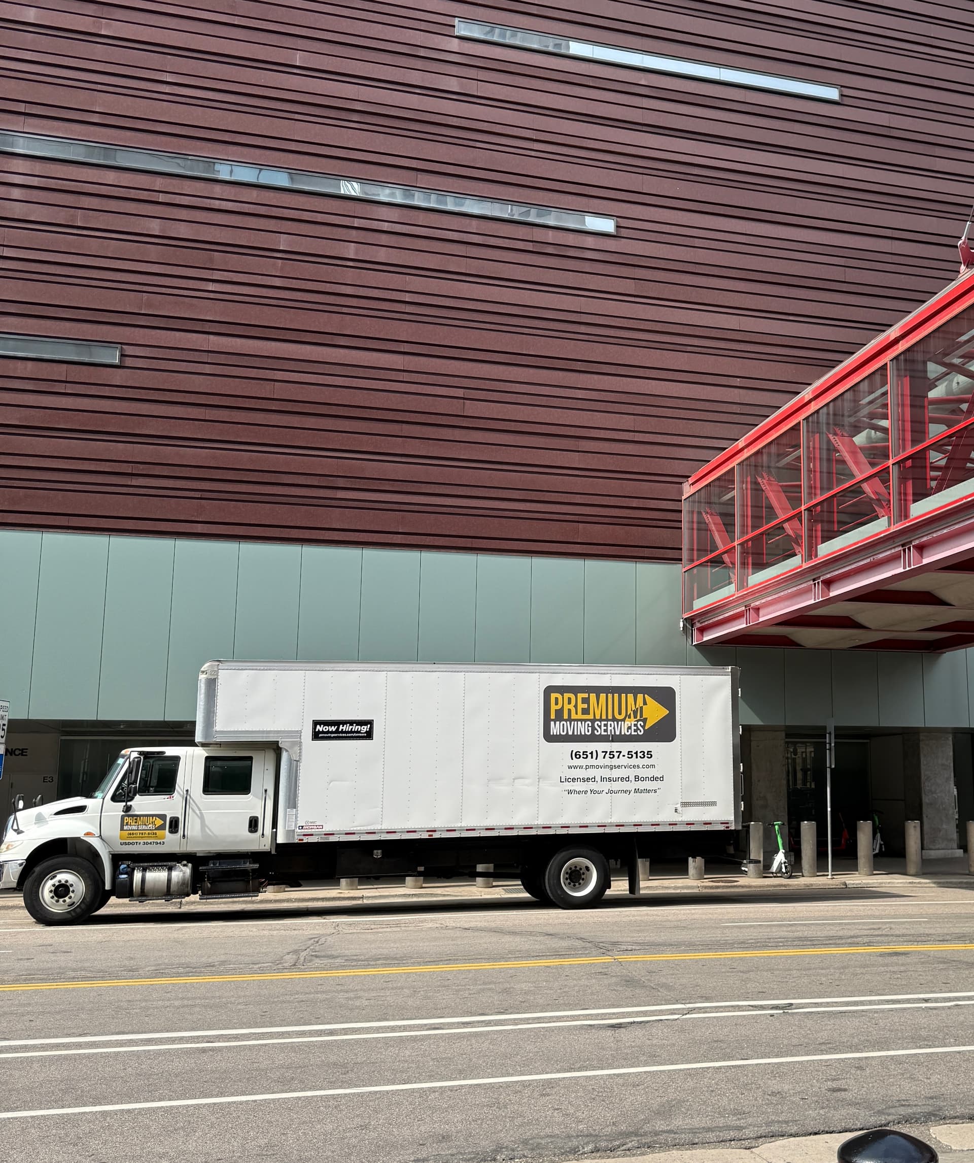 Local Movers in Downtown Minneapolis in front of the Target Center
