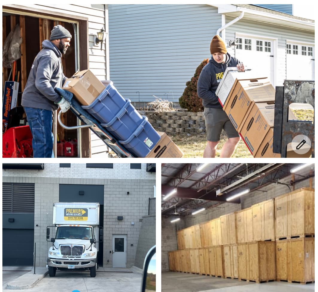movers loading box truck for storage in Stillwater MN