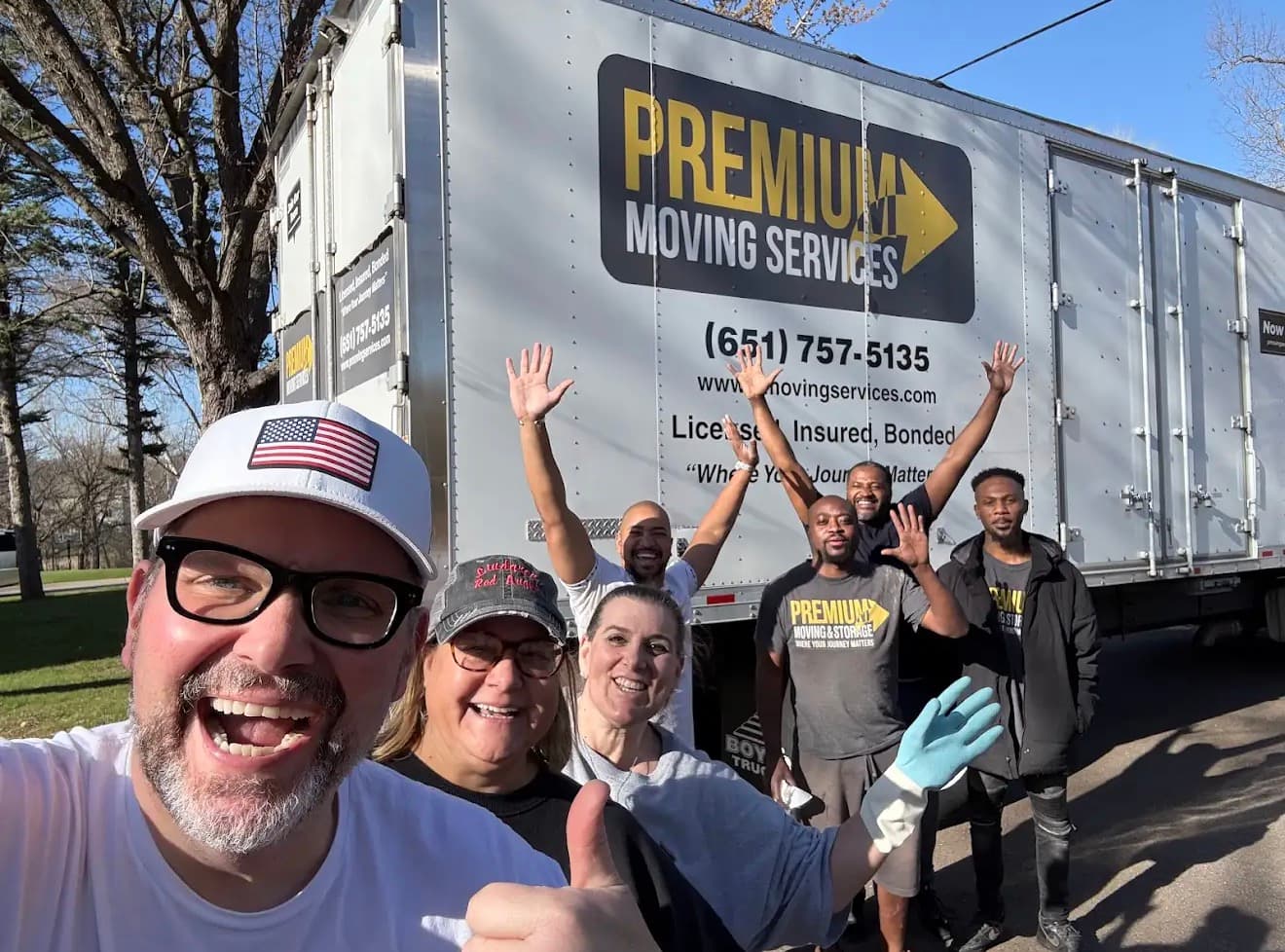 Osseo movers with happy customer they just moved